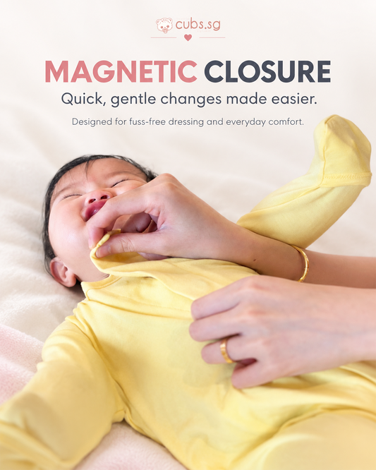 Magnetic Bamboo SleepSuit — Butter Yellow